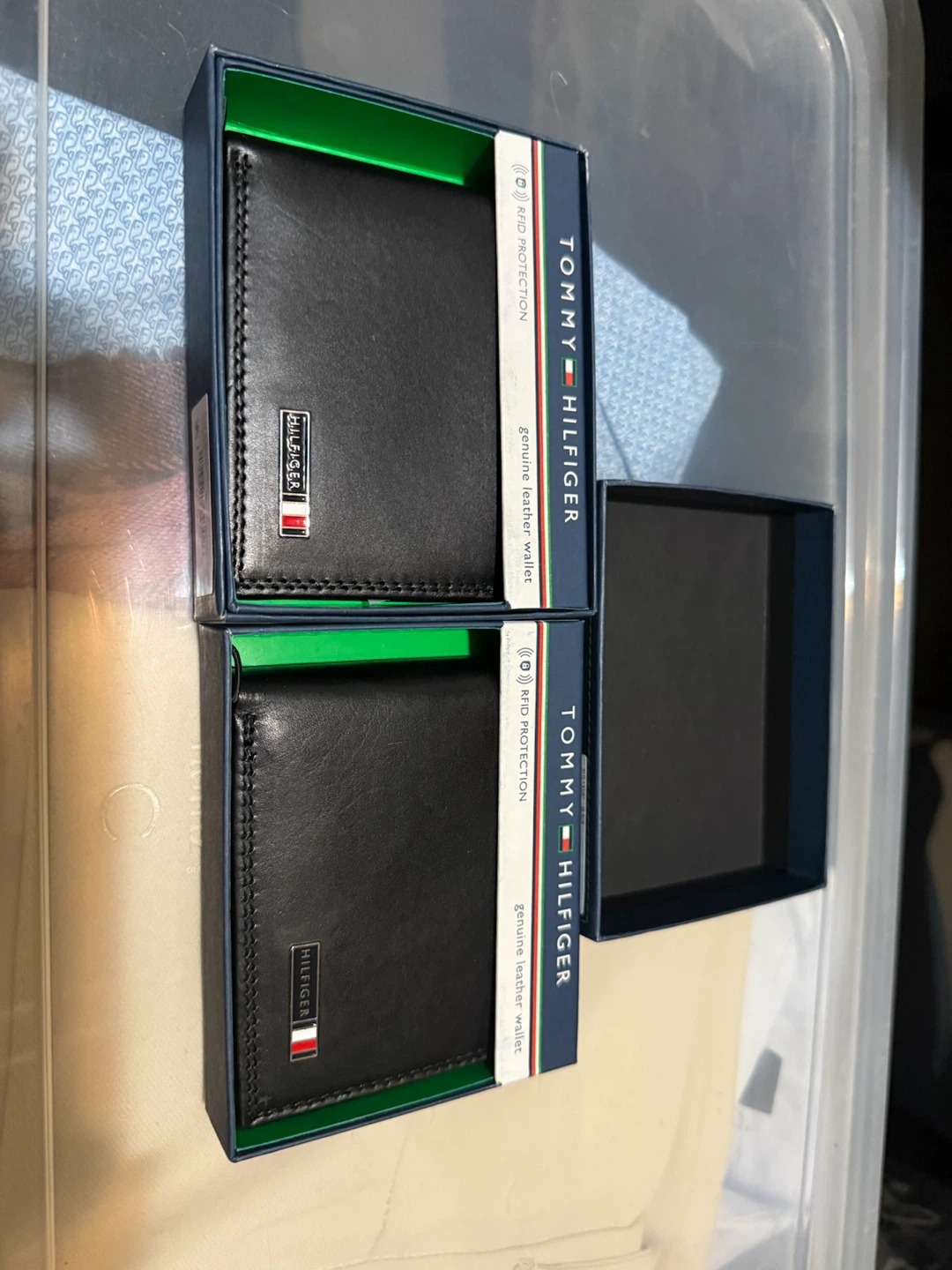 2 Tommy Hilfiger Genuine Leather Wallets (2 Pack)