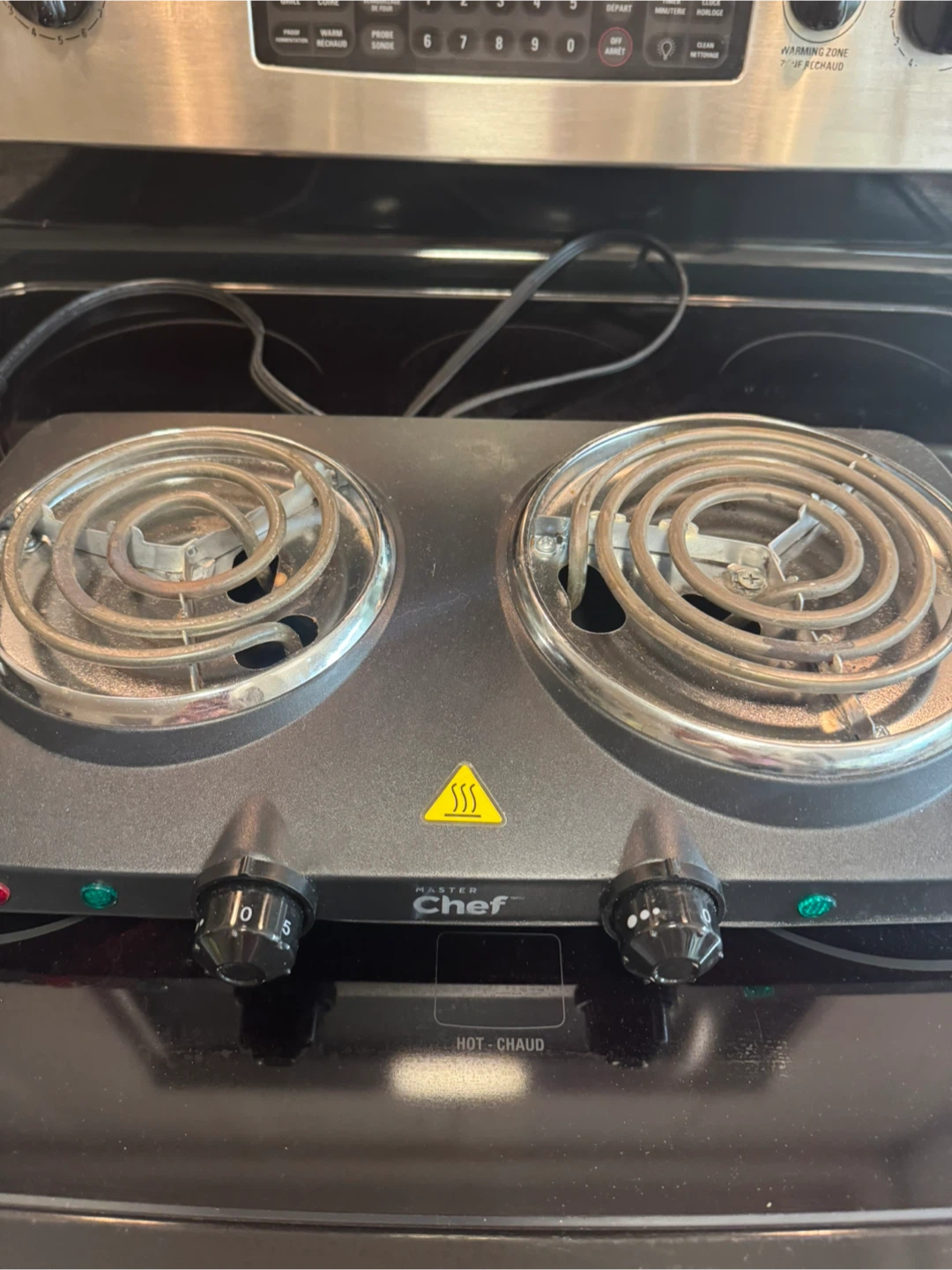 Master Chef Double Burner Portable Electric Stovetop - photo 2