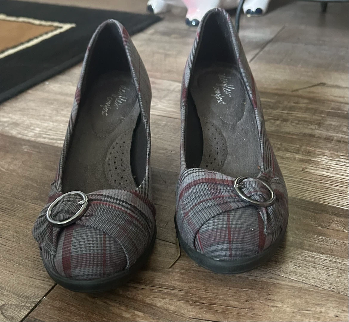 Flexx Comfort Plaid Wedge Heels