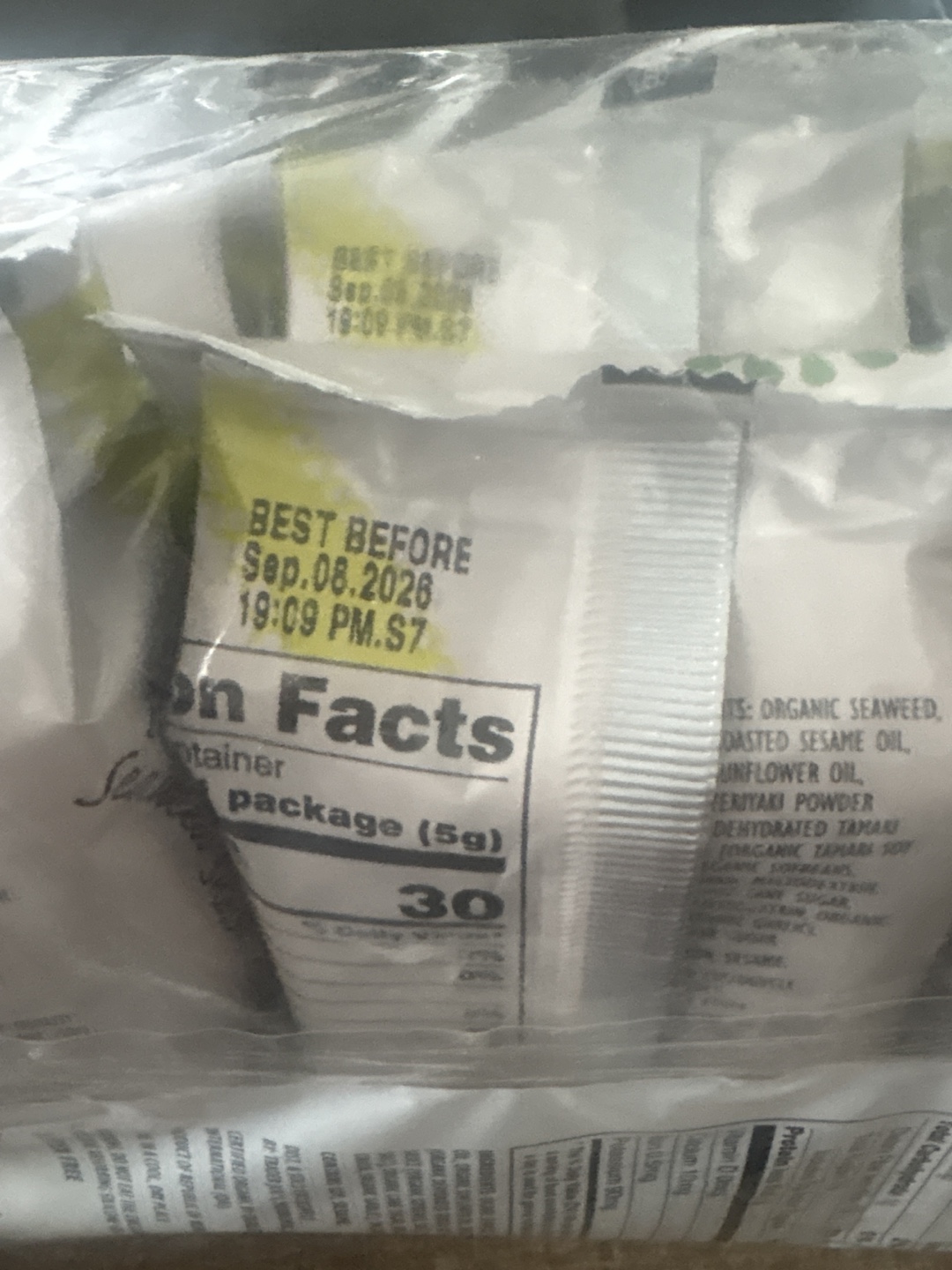 Trader Joe's Organic Roasted Teriyaki Seaweed Snack - photo 2