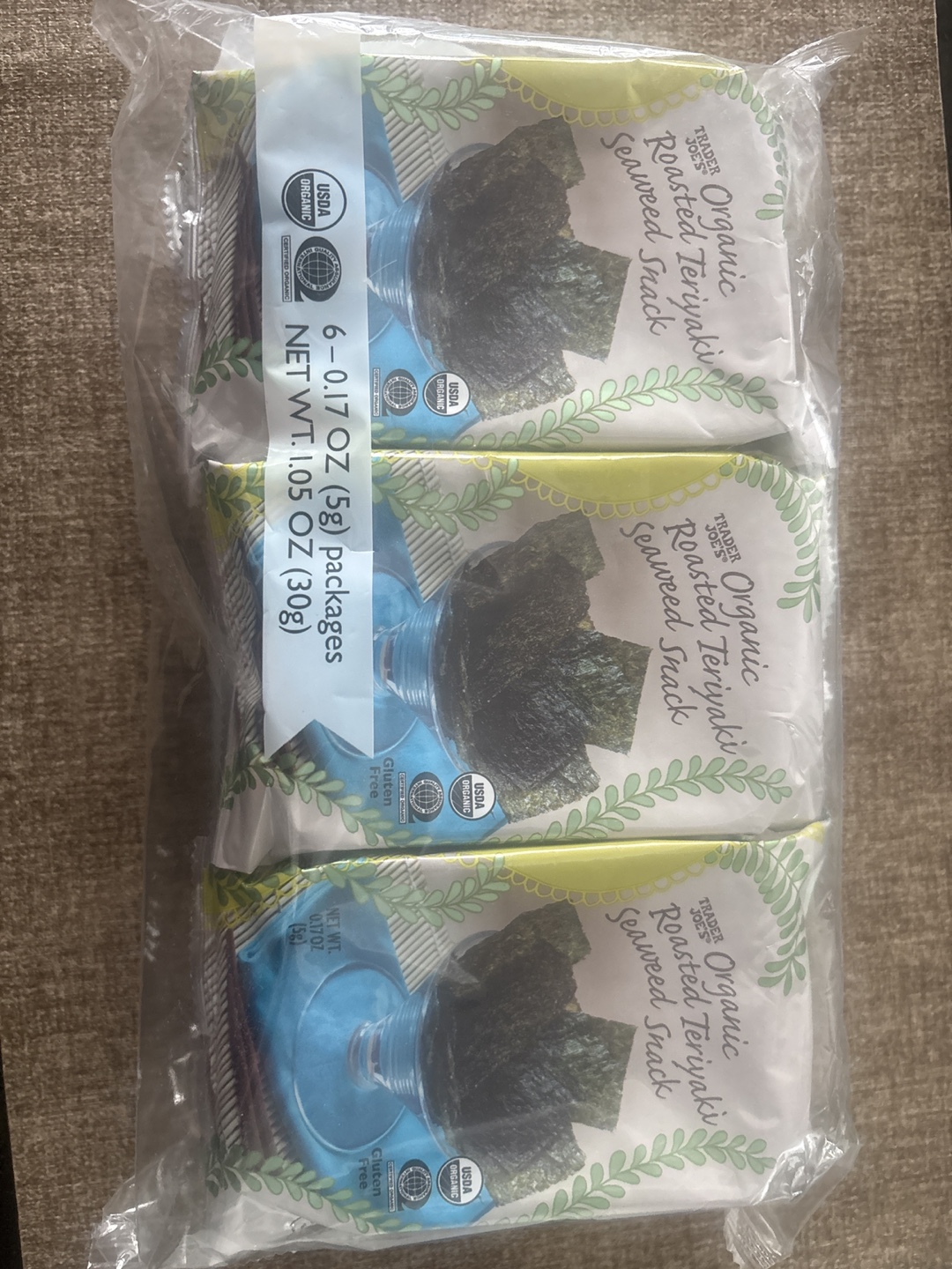 Trader Joe's Organic Roasted Teriyaki Seaweed Snack