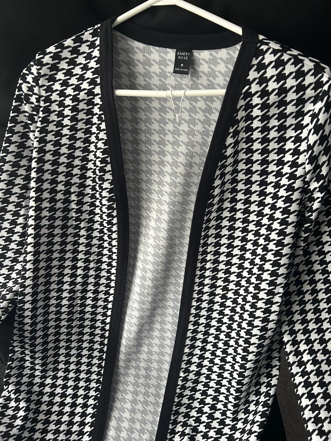 NEW Emery Rose Houndstooth Open Front Cardigan - photo 2