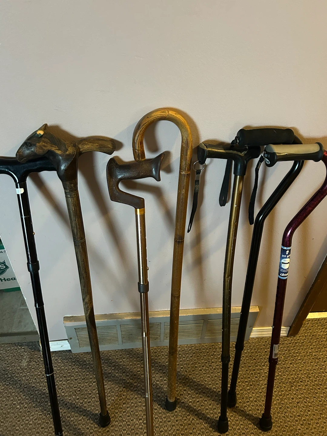 Collection of 7 Walking Canes and Sticks - photo 2
