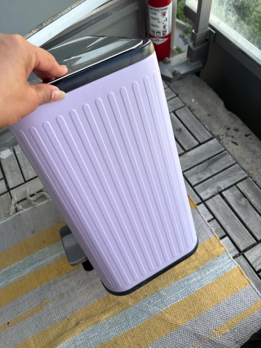 Purple Step Trash Can - photo 3
