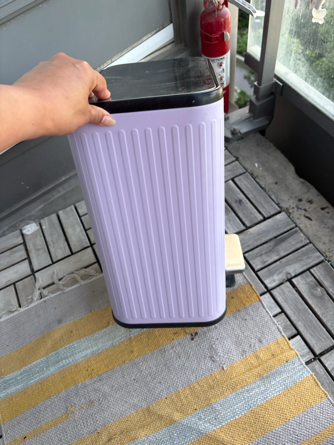 Purple Step Trash Can - photo 5