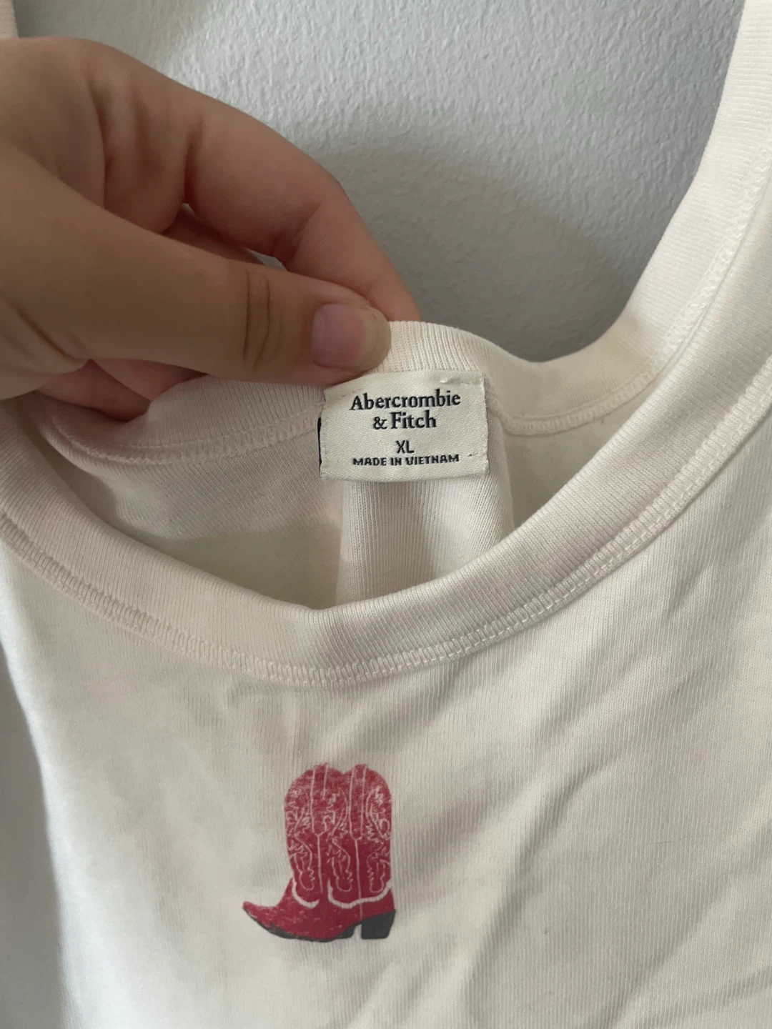Abercrombie & Fitch Tank Top XL Cowboy Boot Graphic - photo 2