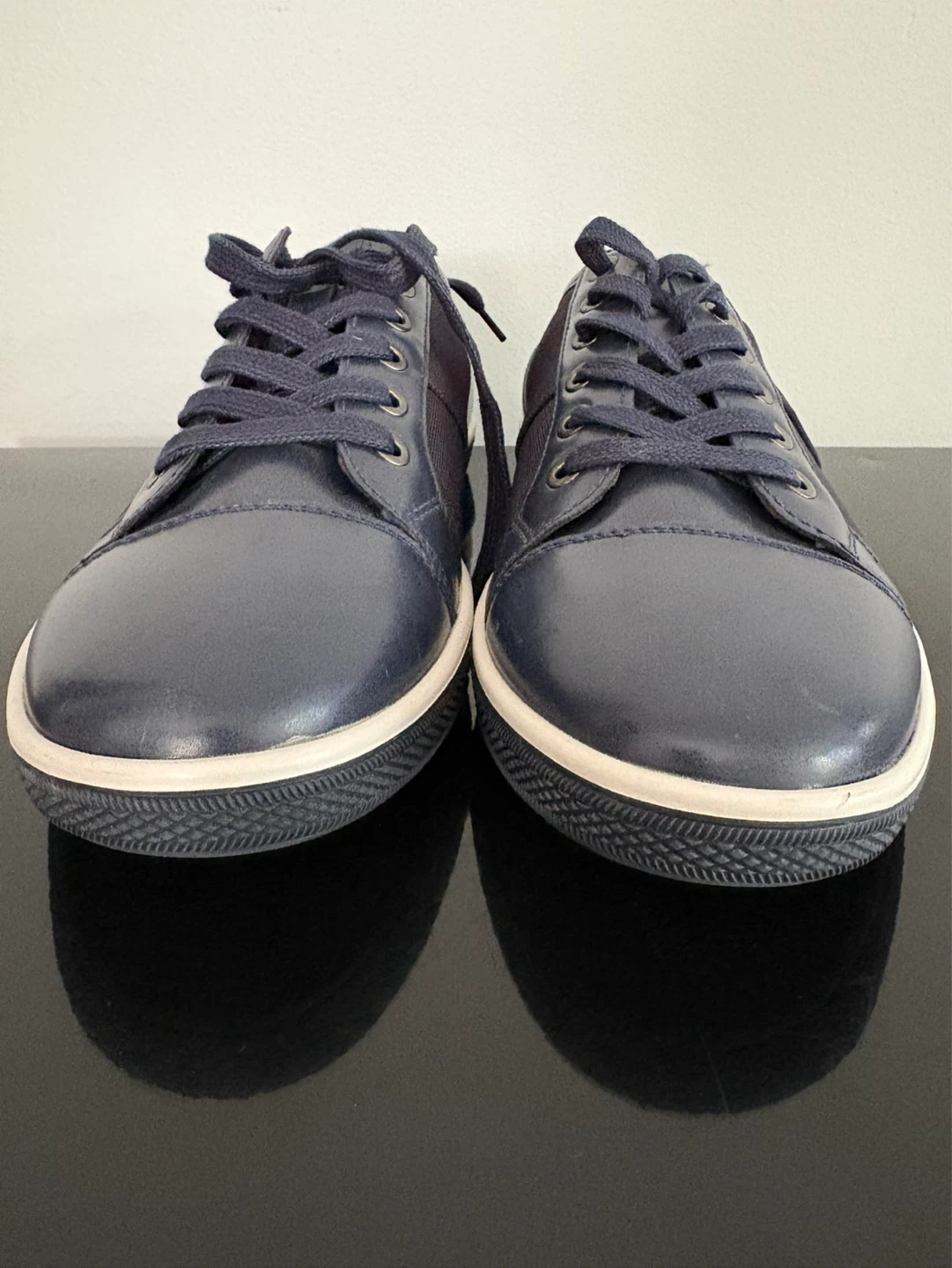 Navy Blue Lace-Up Sneakers - photo 4