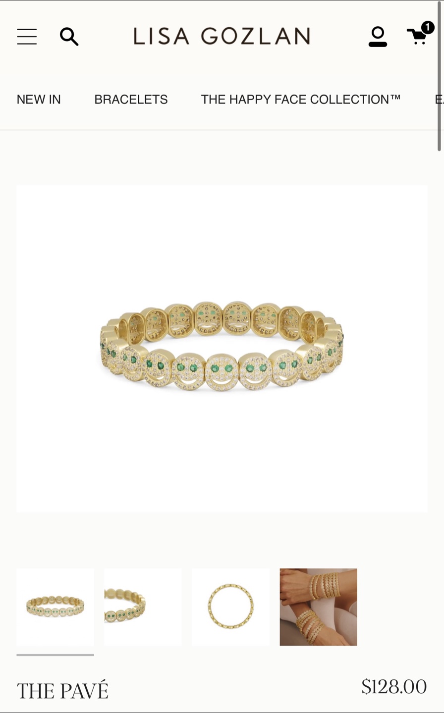 Lisa Gozlan The Pavé Happy Face Bracelet - photo 2