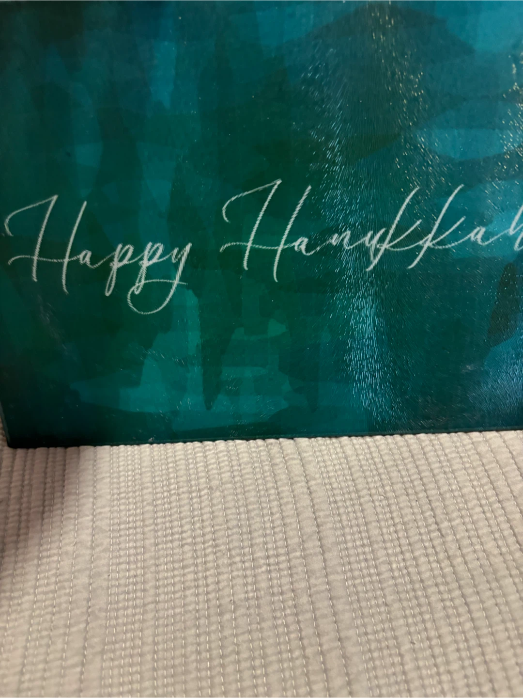 Happy Hanukkah Glass Decor