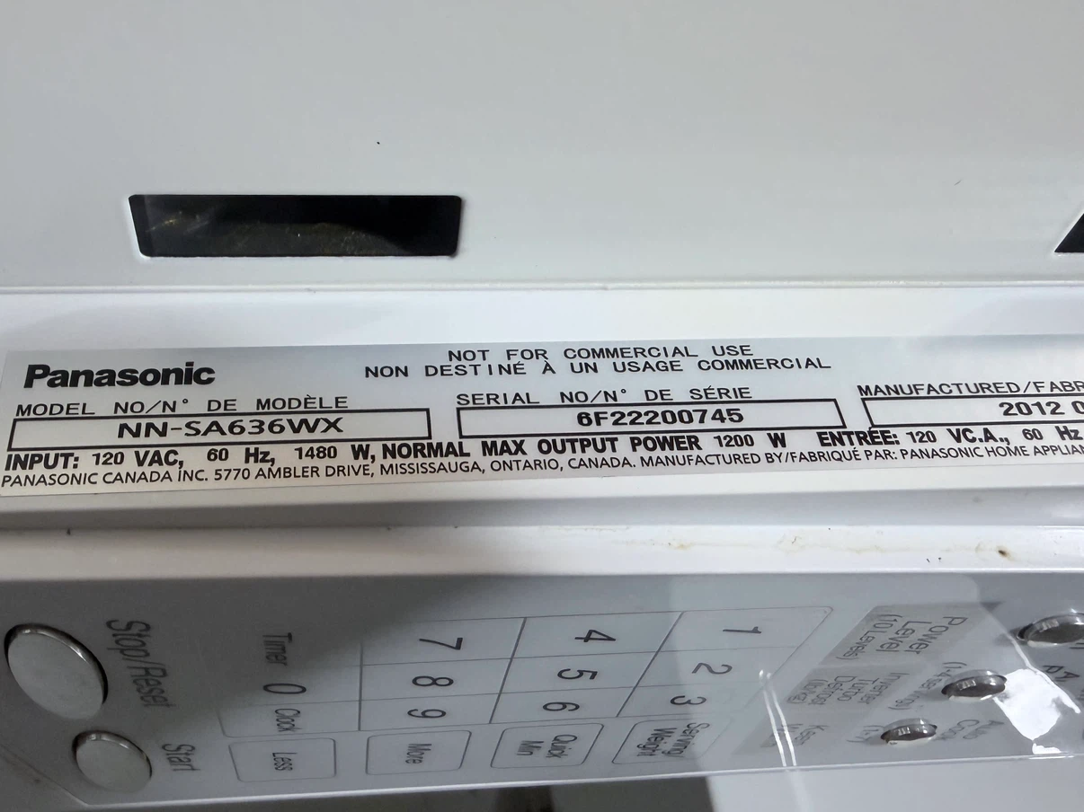 Panasonic NN-SA636WX Microwave - photo 3