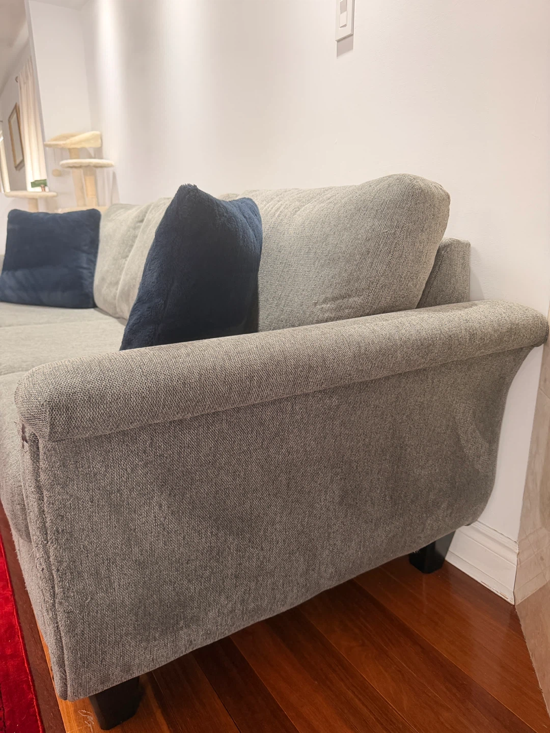 Grey Fabric Couch - photo 3