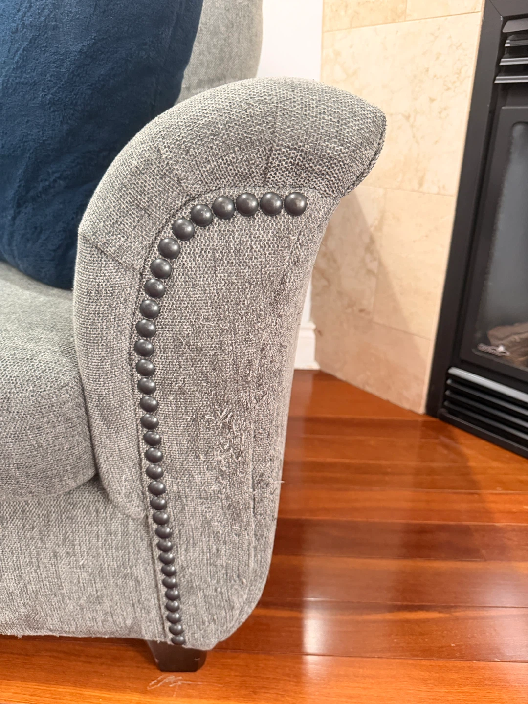 Grey Fabric Couch - photo 4