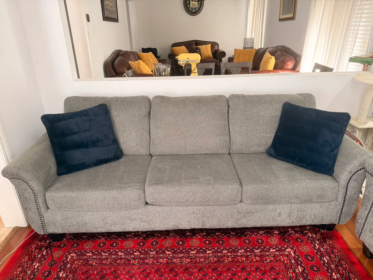 Grey Fabric Couch - photo 5