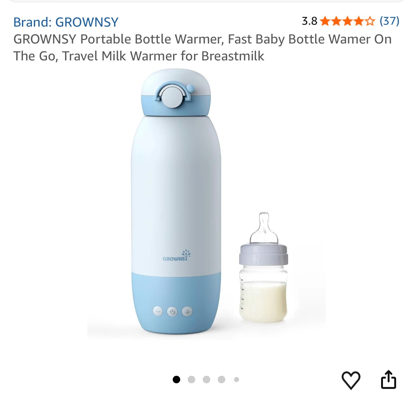 Grownsy Portable Milk Warmer - Model T6 - photo 2