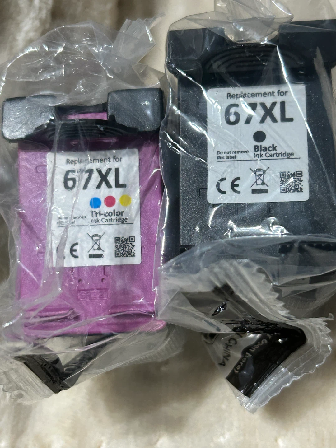 New- 67XL High Yield Black,TRI Color Ink Cartridges (2 Pack)