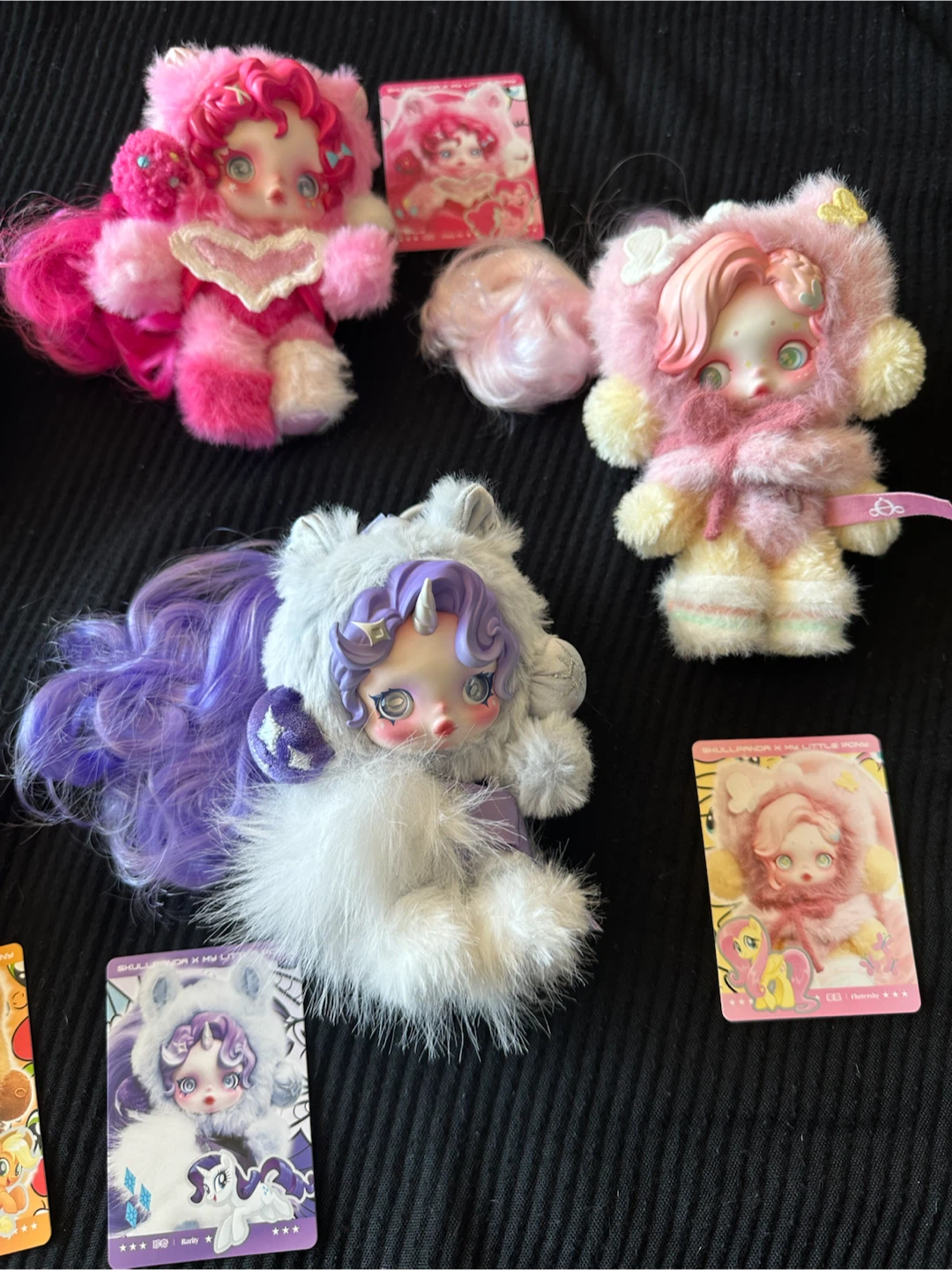 POP MART SkullPanda x My Little Pony Plush Keychain Set