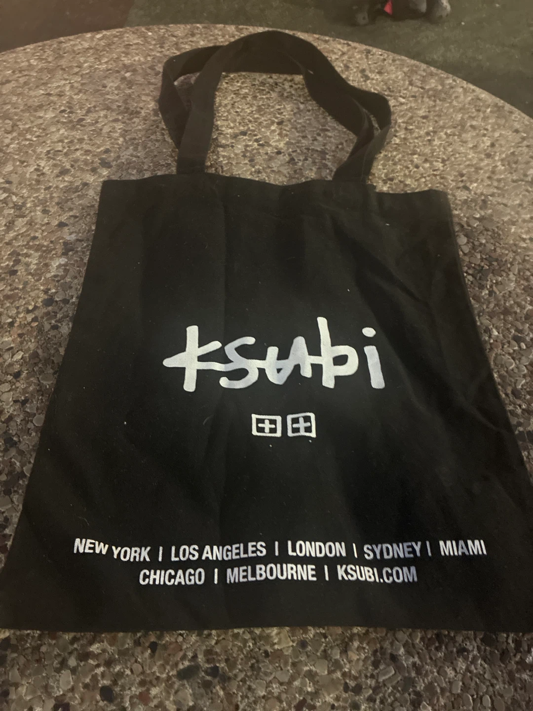 Ksubi Black Cotton Tote Bag