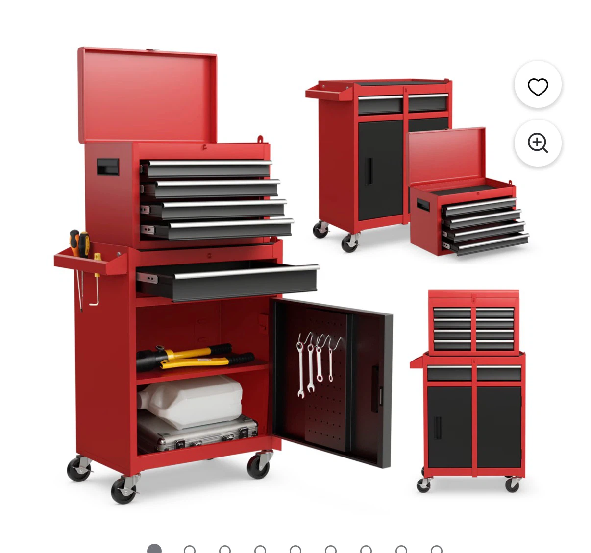 New Red Metal Rolling Tool Chest and Cabinet