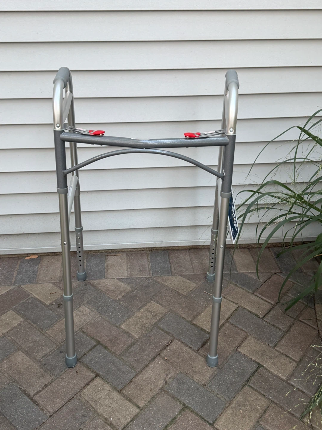 Drive Deluxe Folding Walker, Two Button