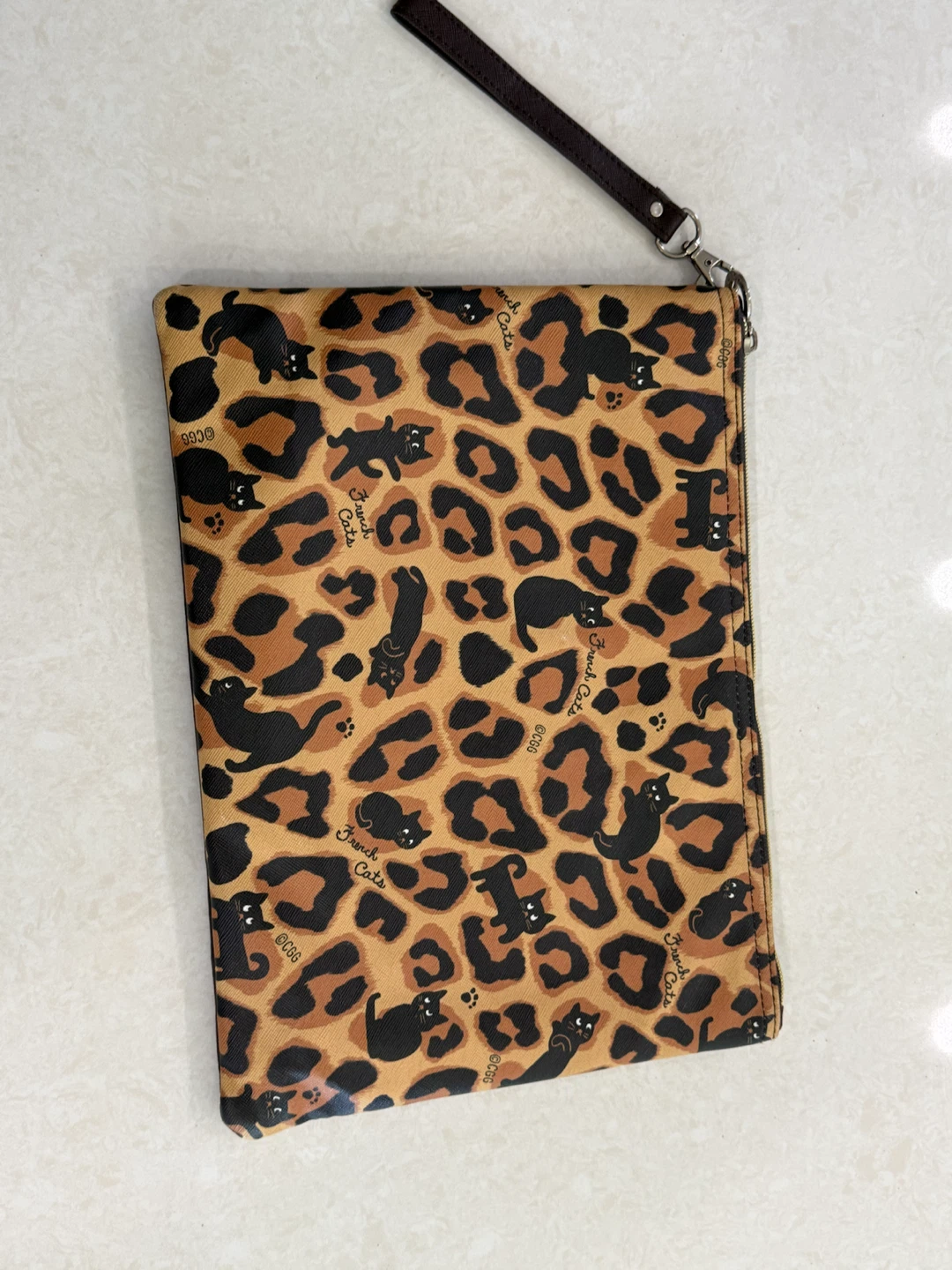 French Cats Pattern Wristlet Clutch - photo 2