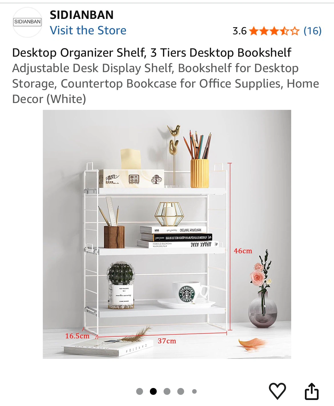 SIDIANBAN 3-Tier Desktop Organizer Shelf