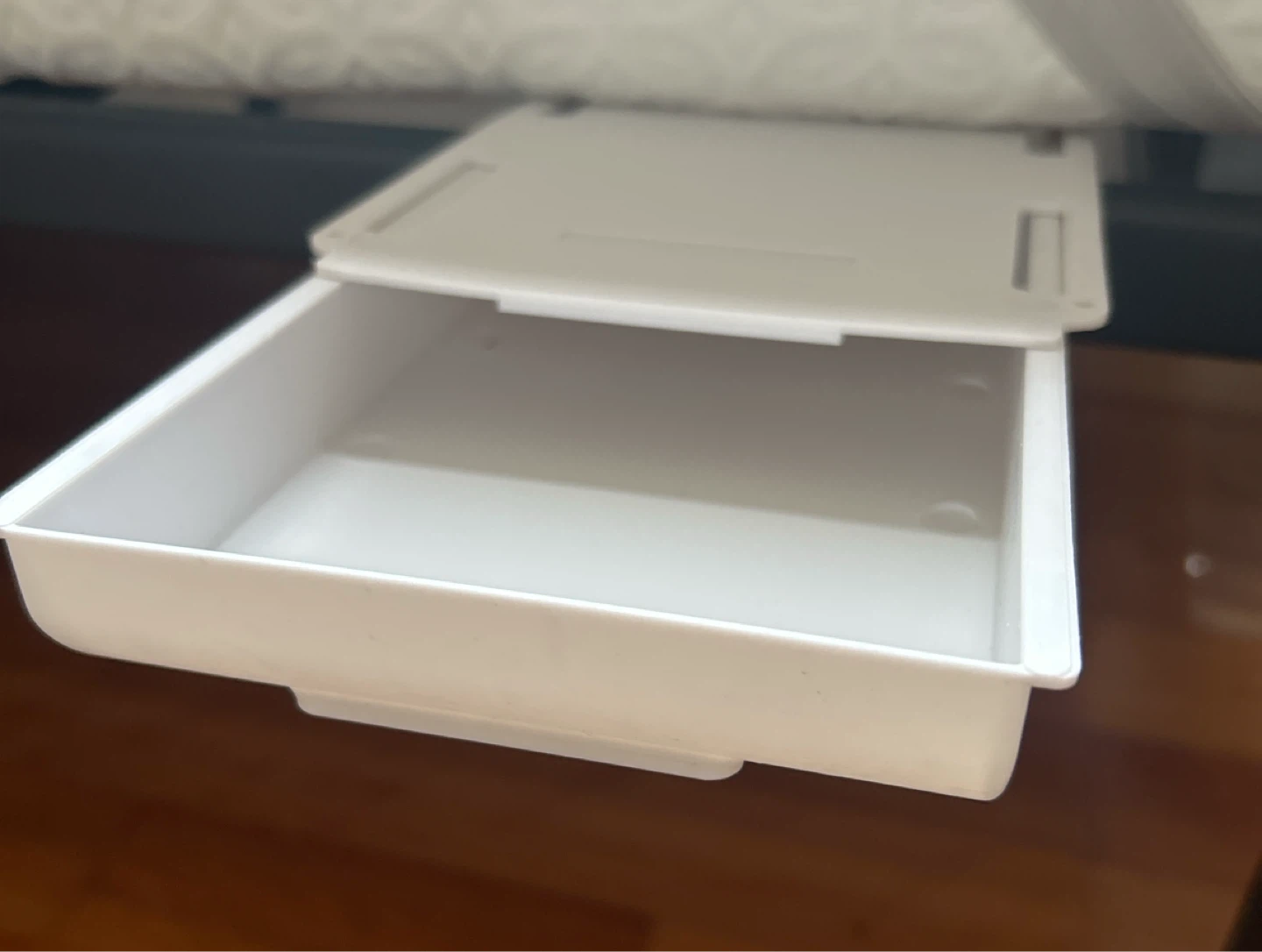 White Plastic Under-desk Storage Drawer
