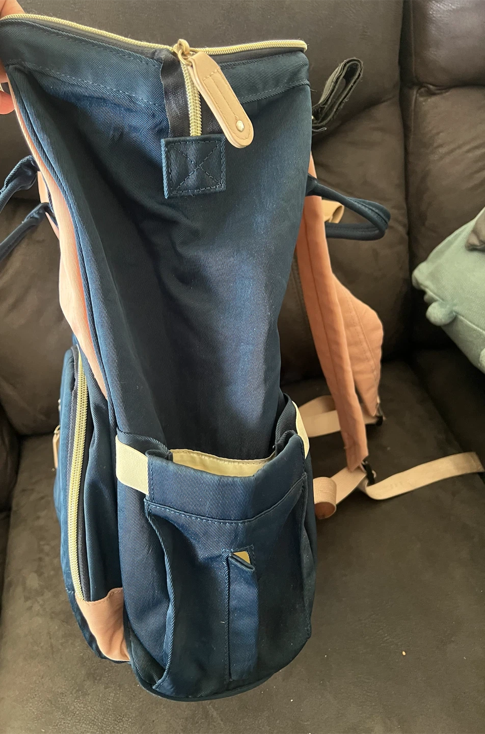 Hofmoll Diaper Bag Backpack - Navy/Pink - photo 4