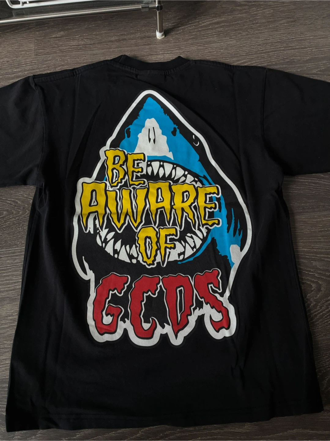 GCDS Black Graphic T-Shirt - photo 4