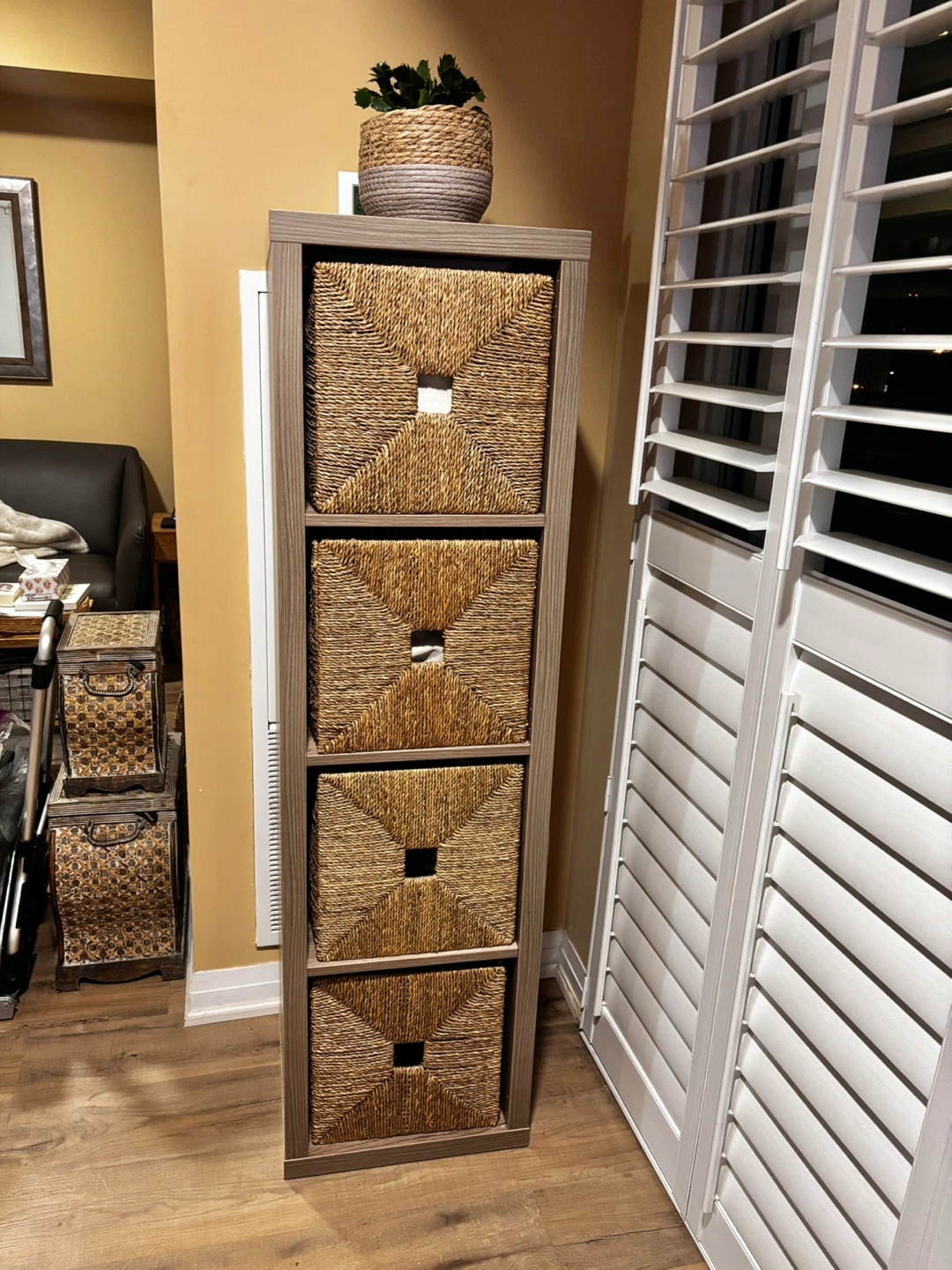 IKEA Kallax Shelf with Knipsa baskets