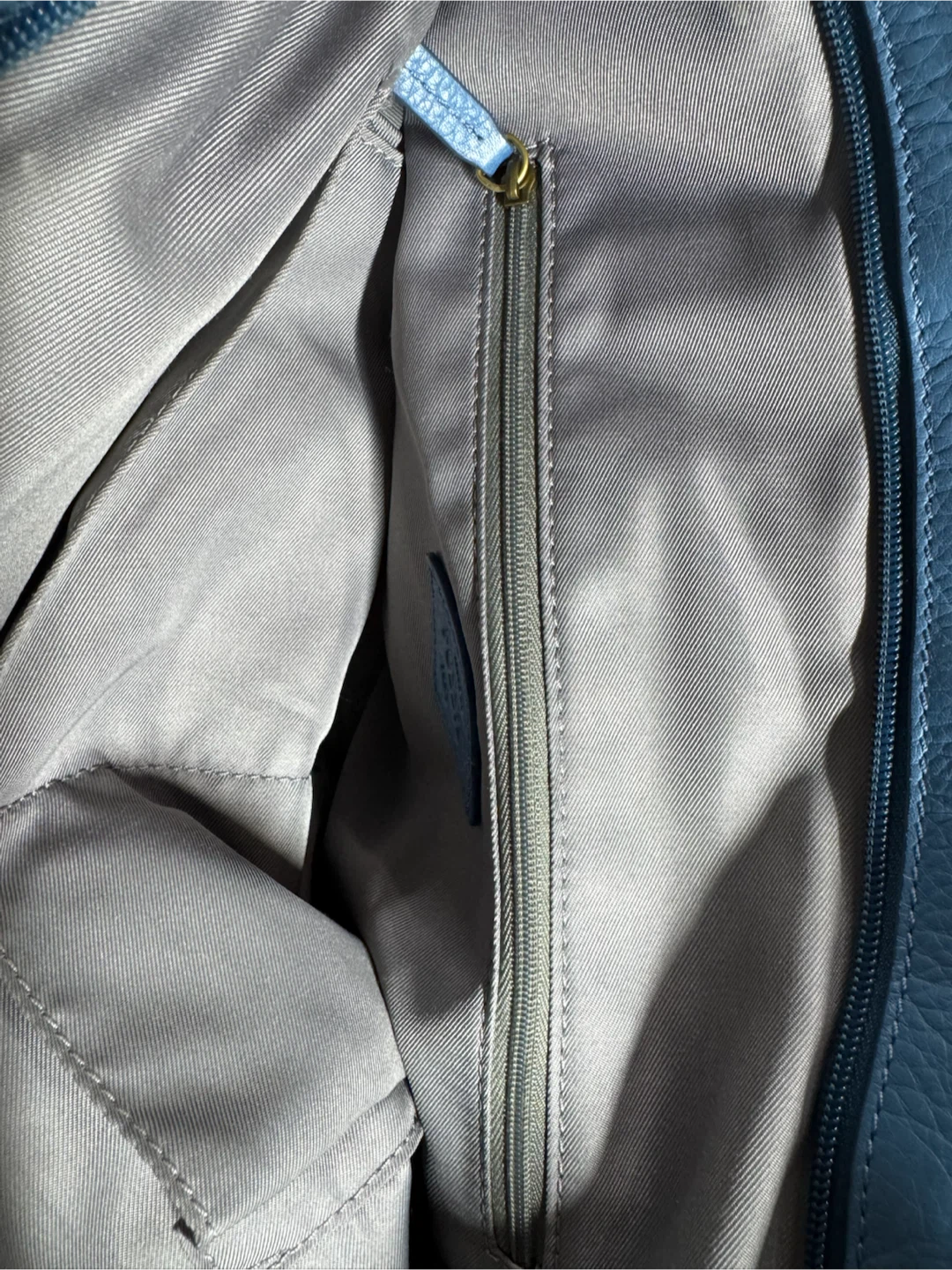 Fossil Leather Tote Bag - Blue - photo 3