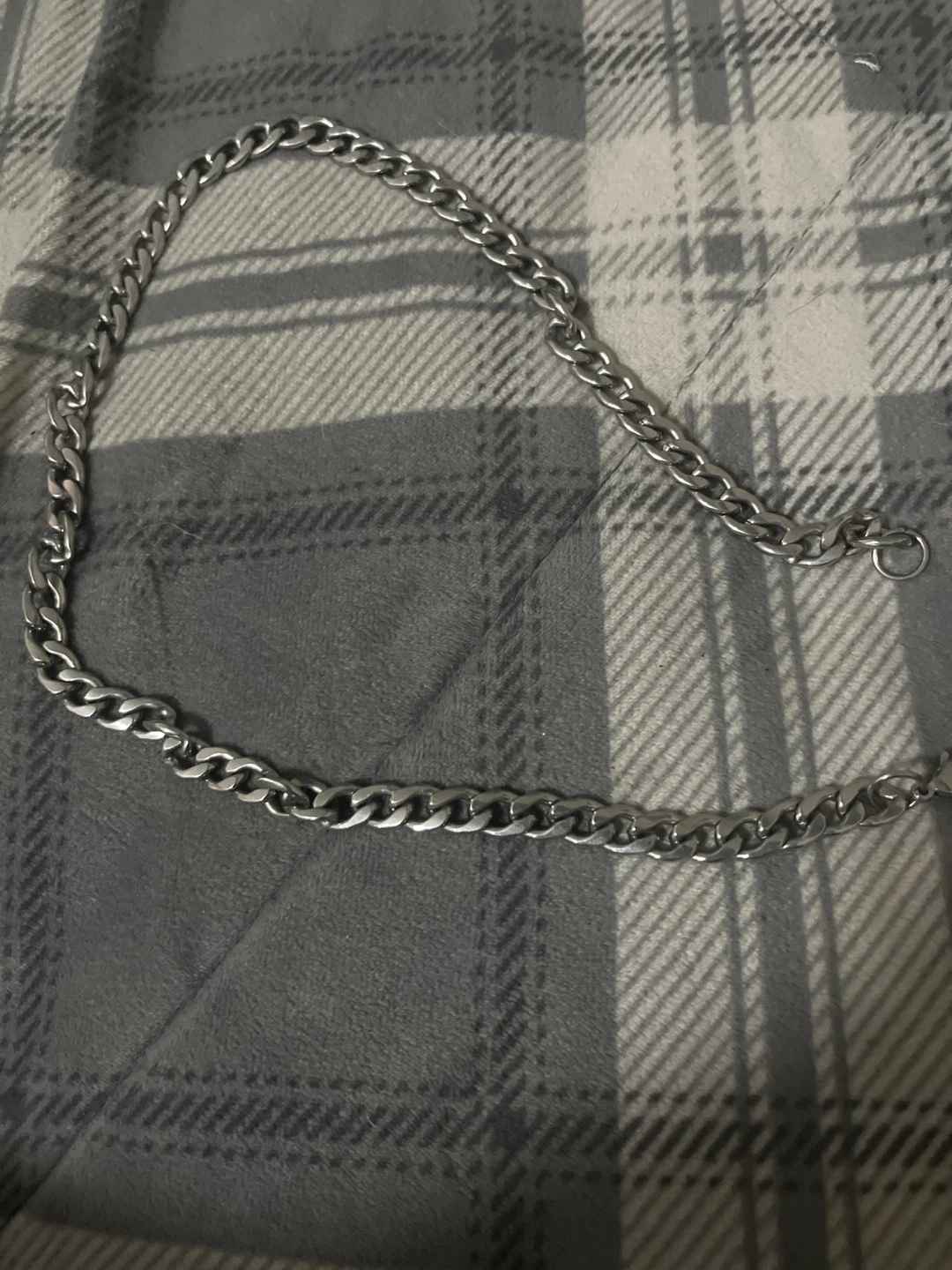Silver Curb Chain Necklace
