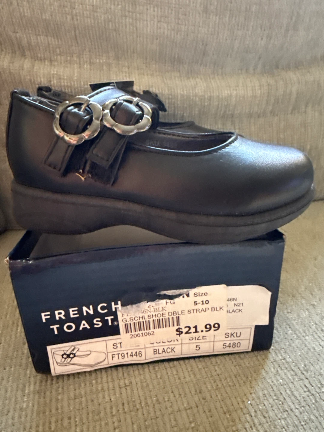 French Toast Girls Mary Jane Shoes Black Size 5 - photo 5