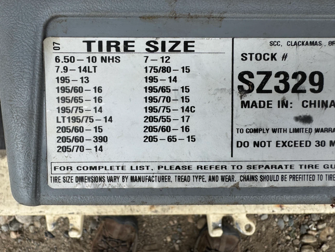 SCC Shur Grip Tire Chains SZ329 - photo 2