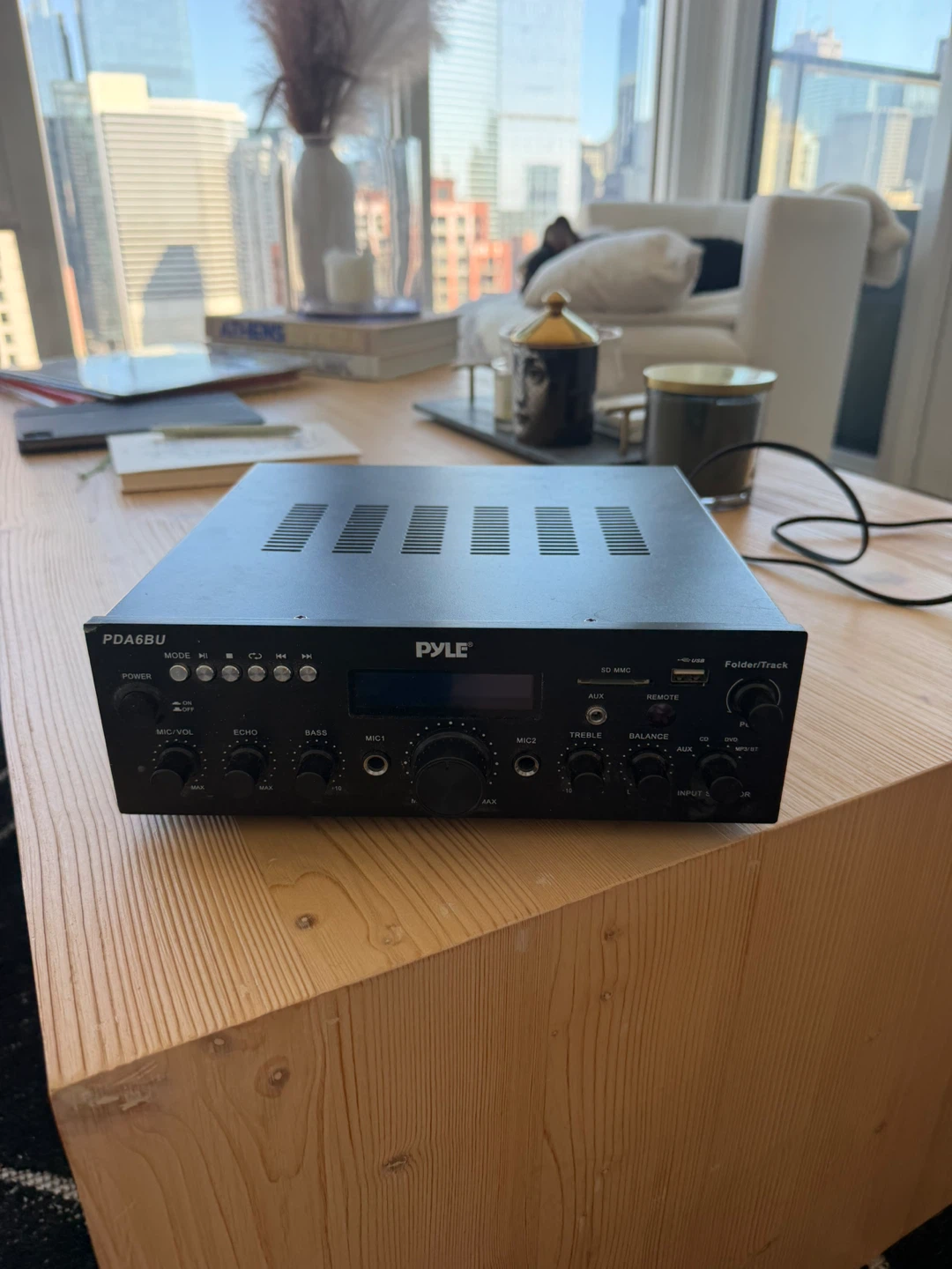 Pyle PDA6BU Bluetooth Stereo Amplifier Receiver