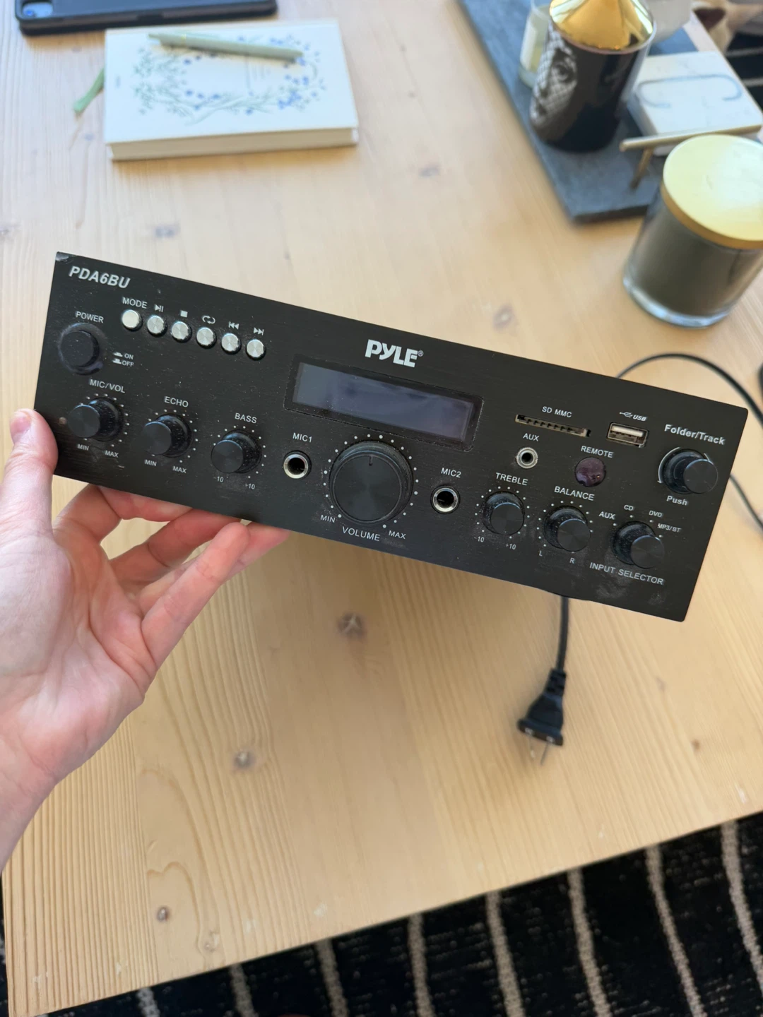 Pyle PDA6BU Bluetooth Stereo Amplifier Receiver - photo 2