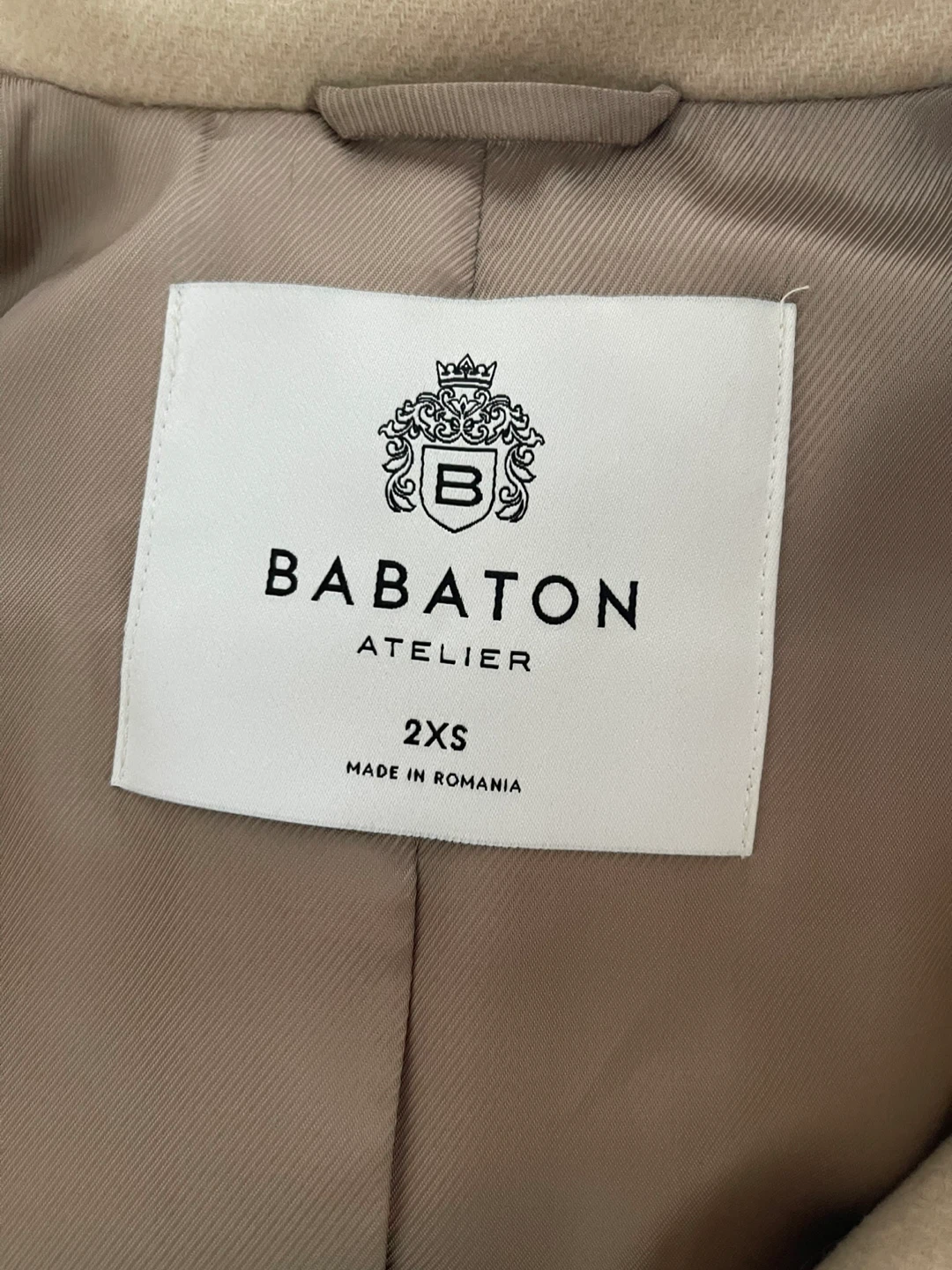 Babaton Tan Wool Blend Atelier Coat - photo 3