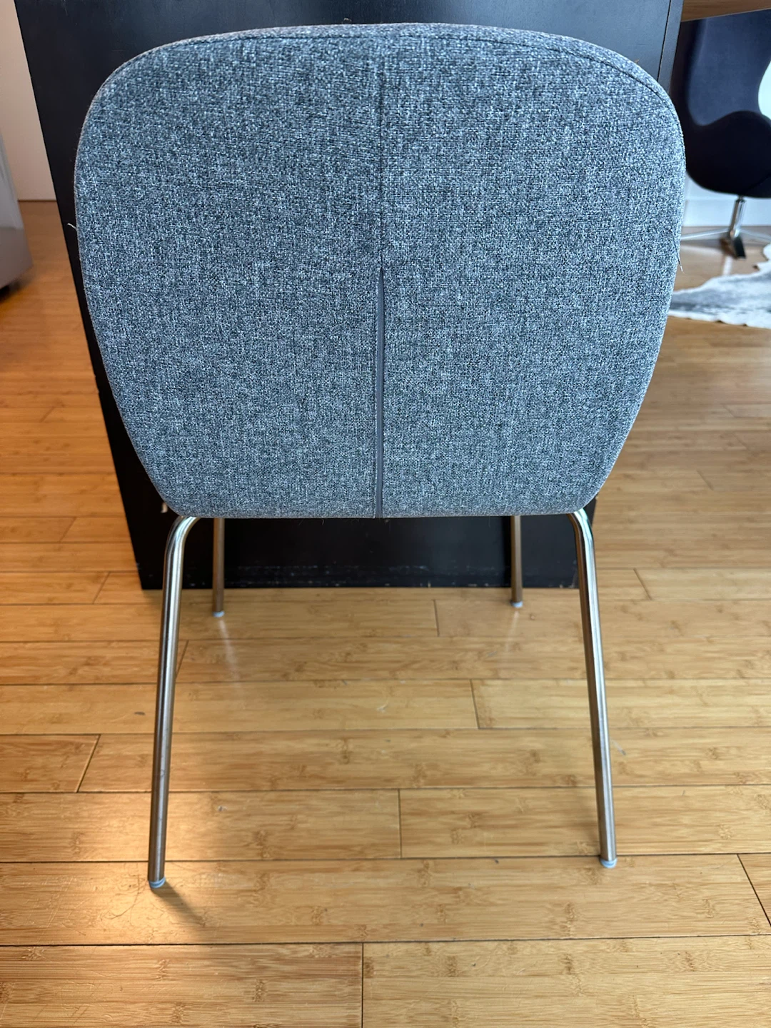 4 IKEA Karlpetter grey upholstered dining chairs - photo 3
