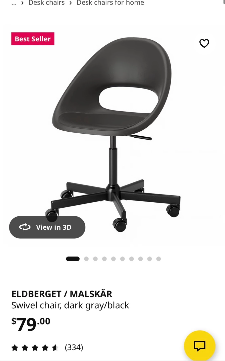 IKEA Swivel Chair - Dark Grey - photo 2