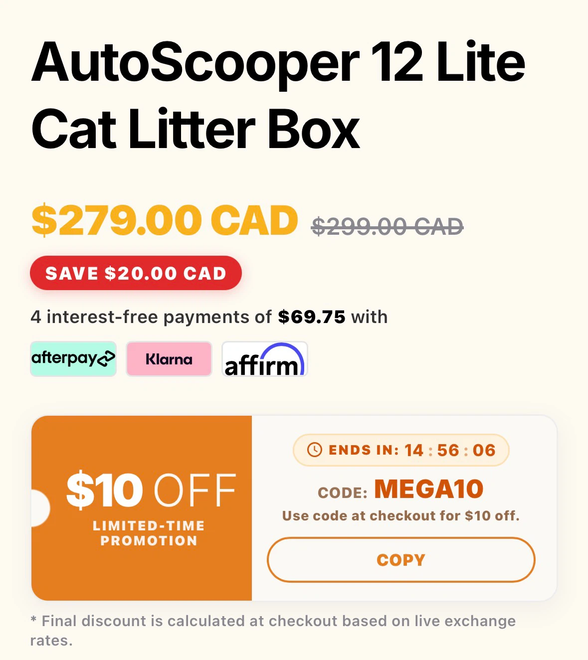 PetPivot AutoScooper 12 Lite Cat Litter Box