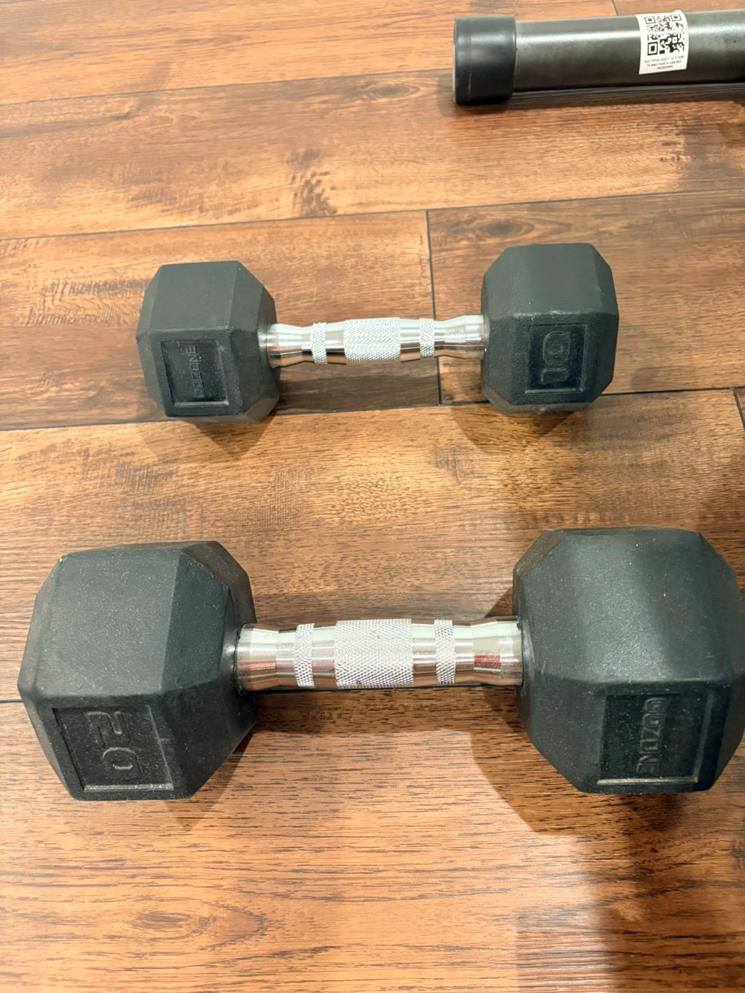 Fitness Reality adjustable bench and two hex dumbbells - photo 2