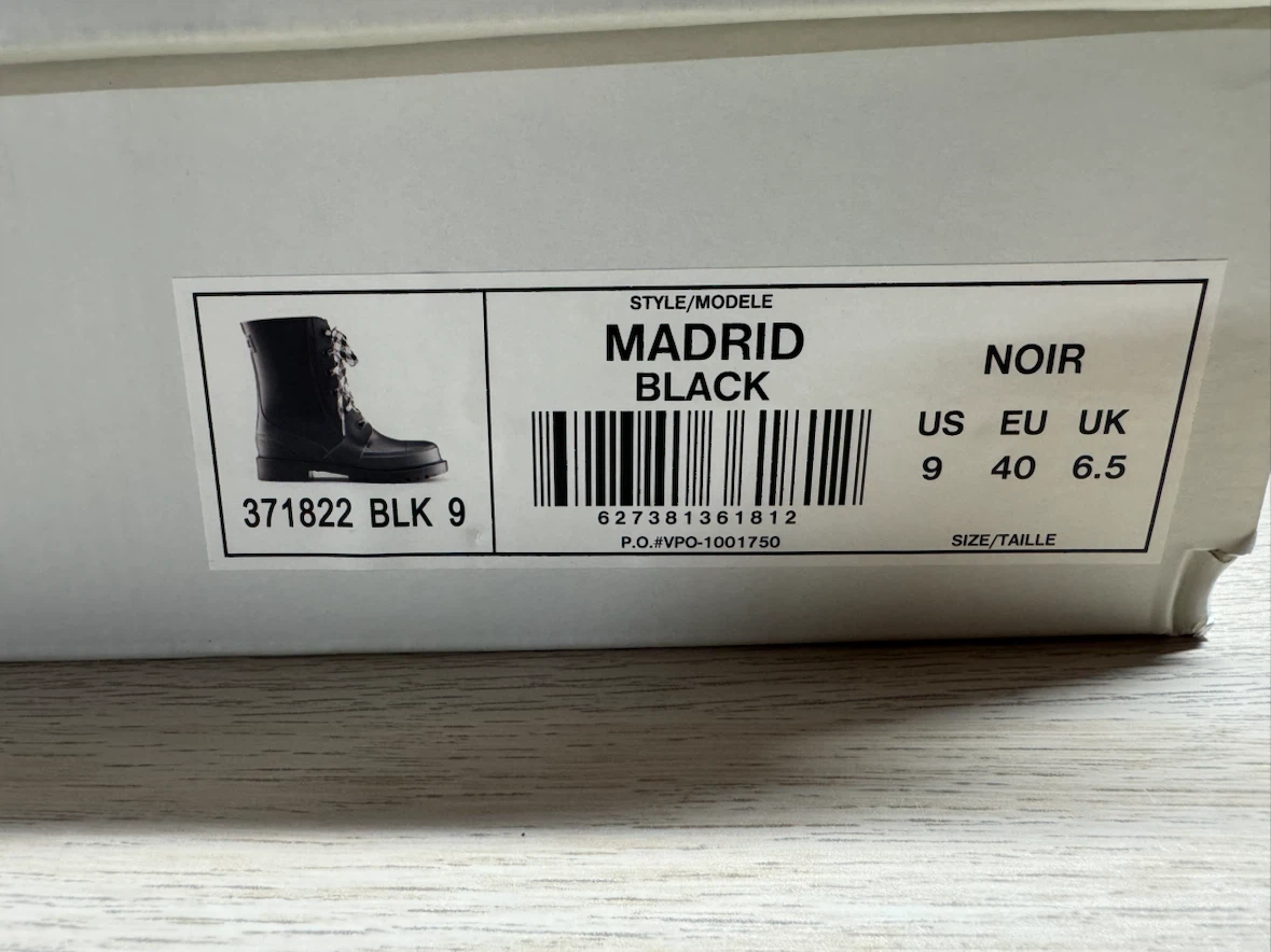 Cougar Madrid Black Waterproof Boots