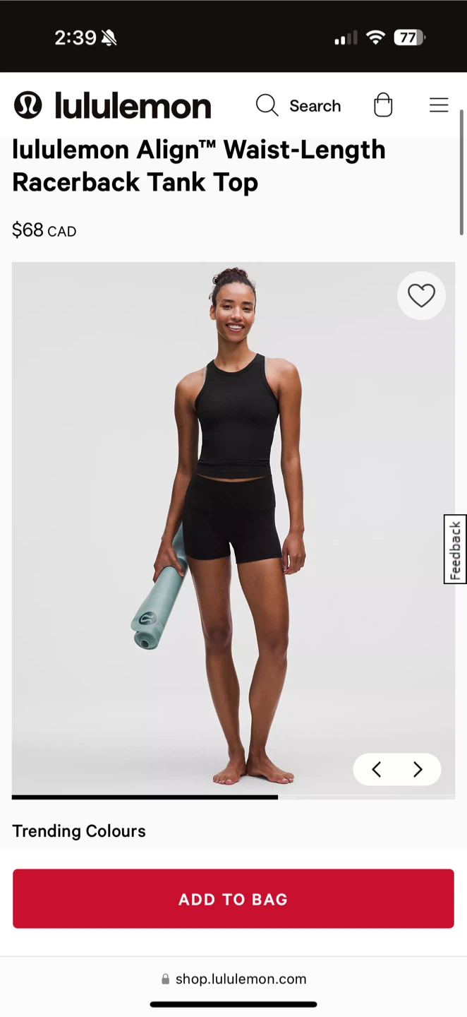 lululemon Align™ Waist-Length Racerback Tank Top - photo 3