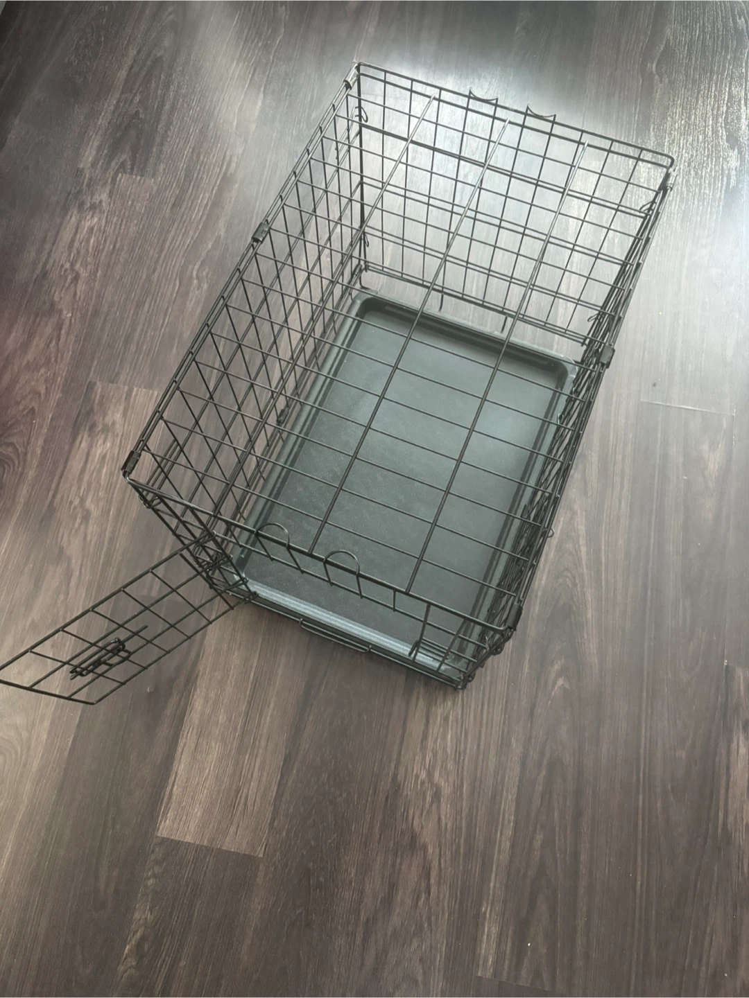 Black Metal Dog/Cat Crate with Tray - photo 3