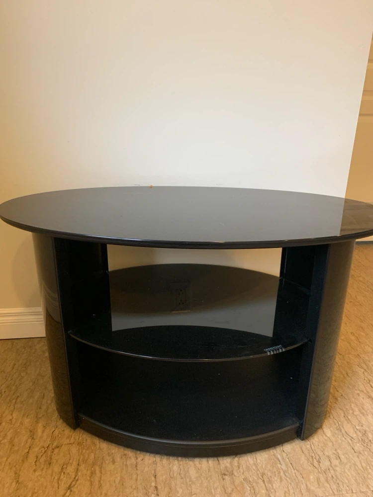 Black Oval Entertainment Stand - photo 3