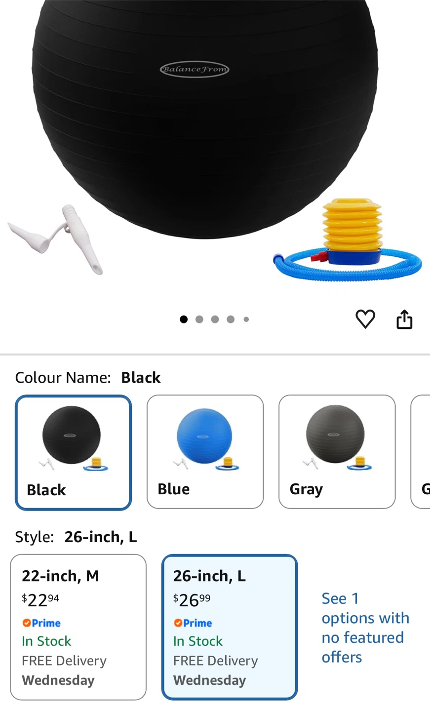 26 Inch Yoga / Birthing / Exercise Ball - photo 3