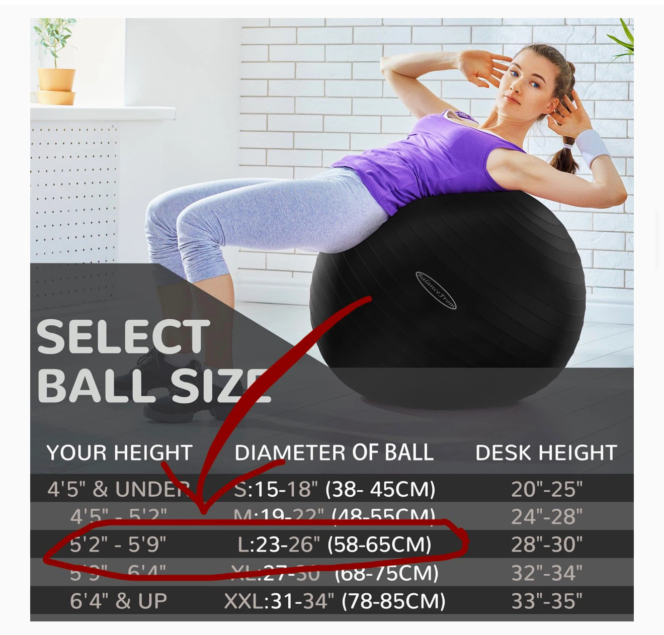 26 Inch Yoga / Birthing / Exercise Ball - photo 4