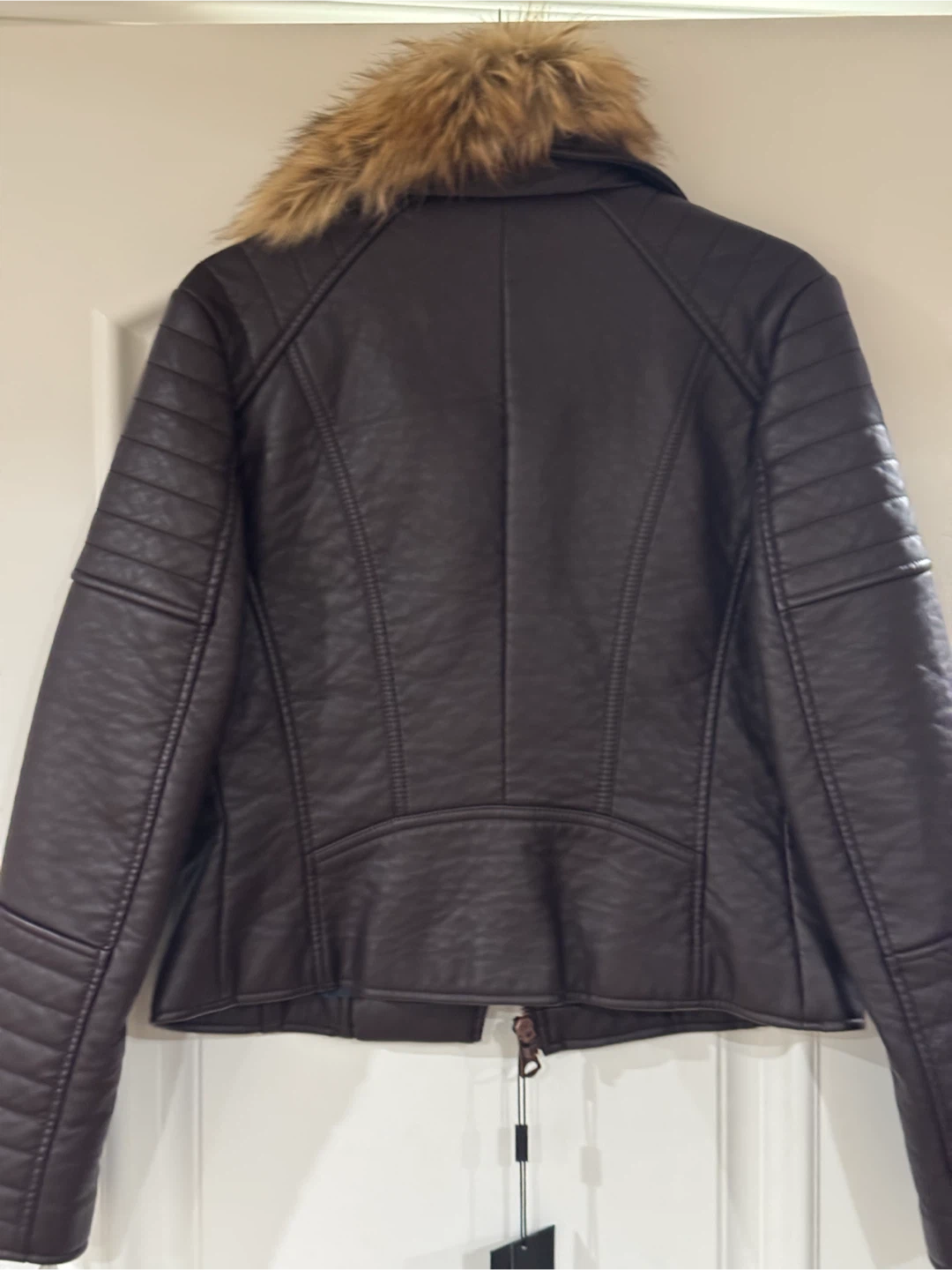 Marc New York Faux Leather Moto Jacket with Fur Trim - photo 2