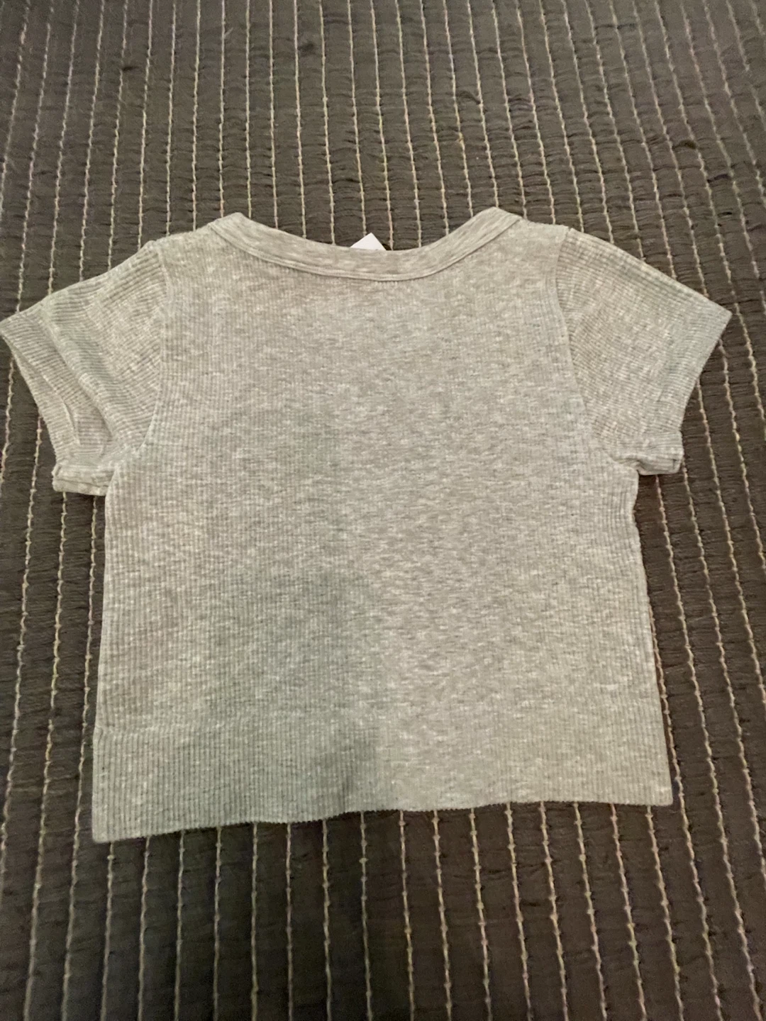 Garage Grey Ribbed Seamless Plunge Tee - photo 3