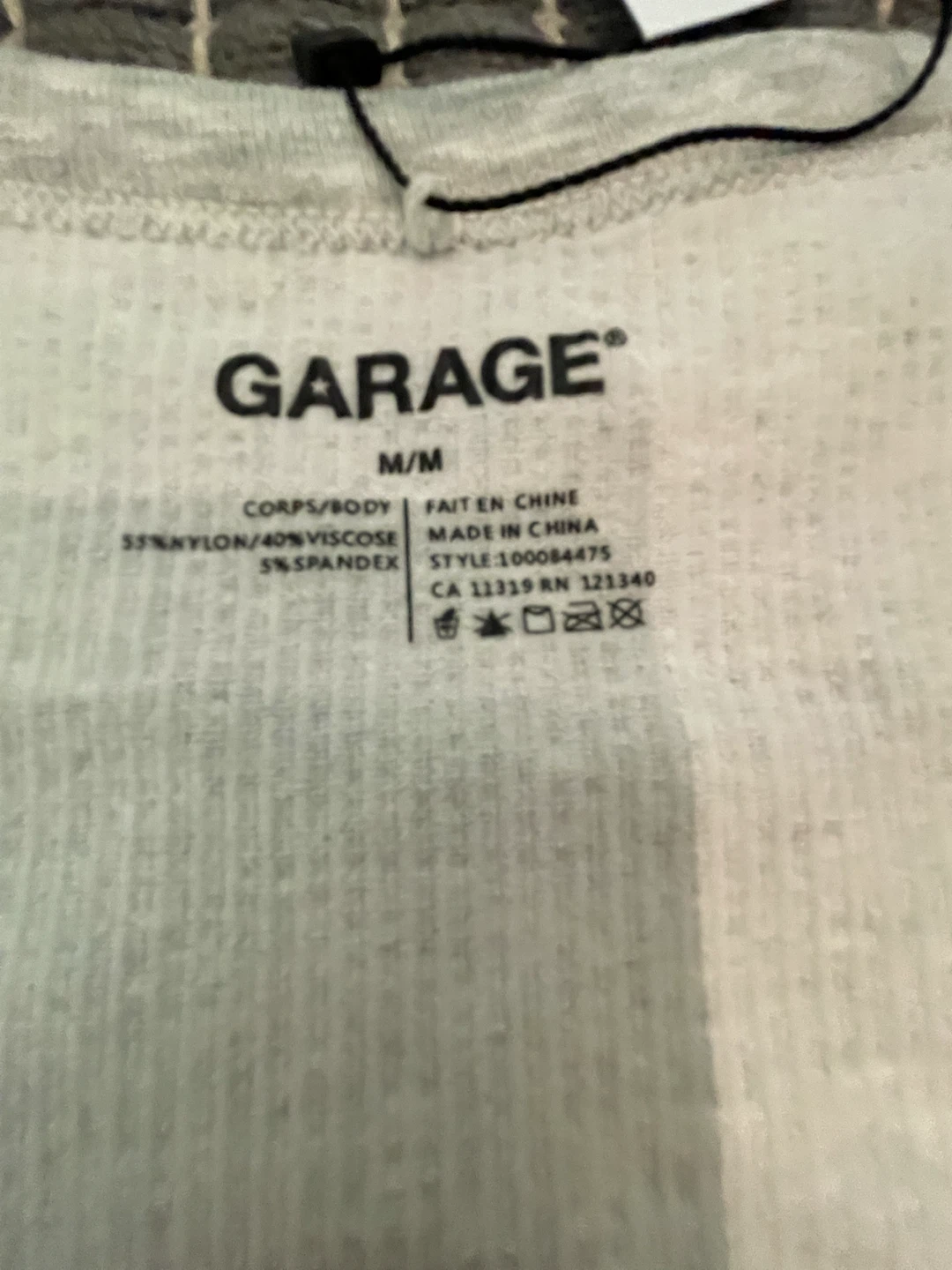 Garage Grey Ribbed Seamless Plunge Tee - photo 4