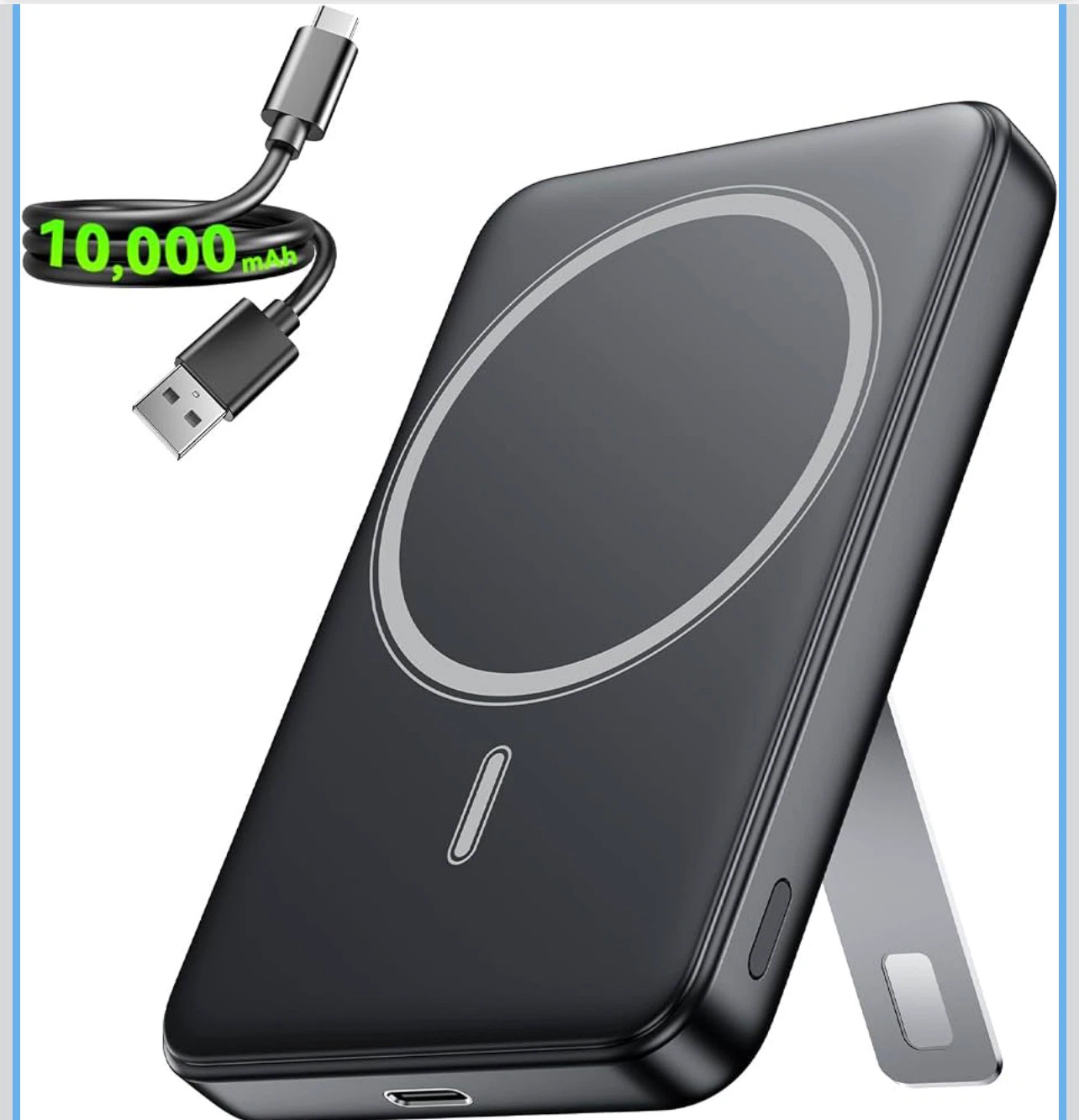10000mAh Magnetic Wireless Power Bank with Stand